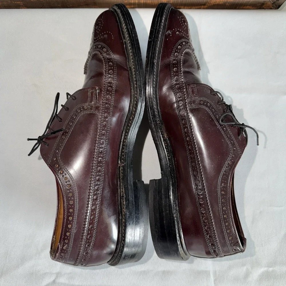 Bootmaster by Thom McAnn Burgundy Leather Wingtips Made in USA Men's Sz‎ 9.5
